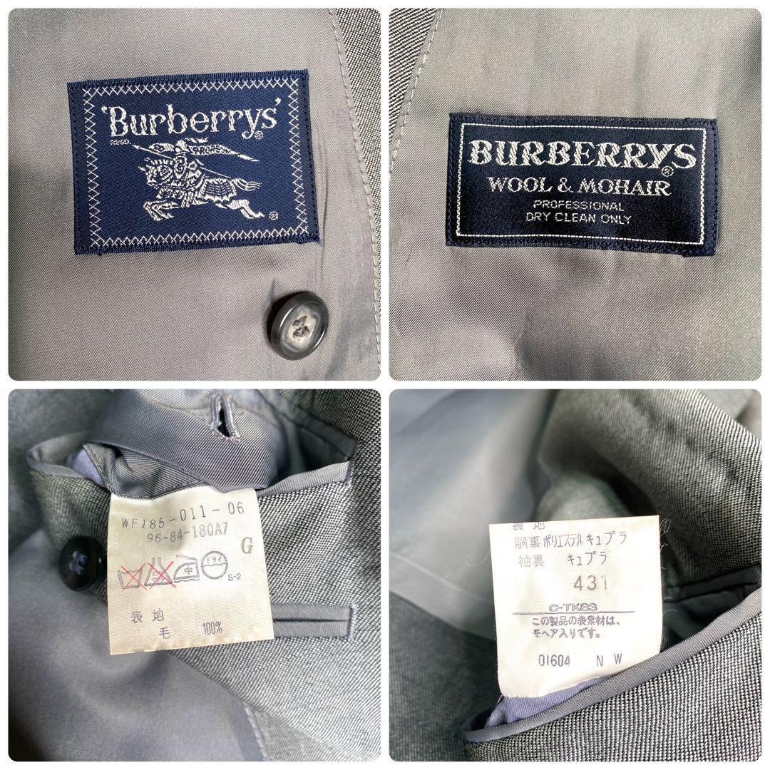 良品✨Burberry スーツ セットアップ 金ボタン 大きいサイズ モヘア