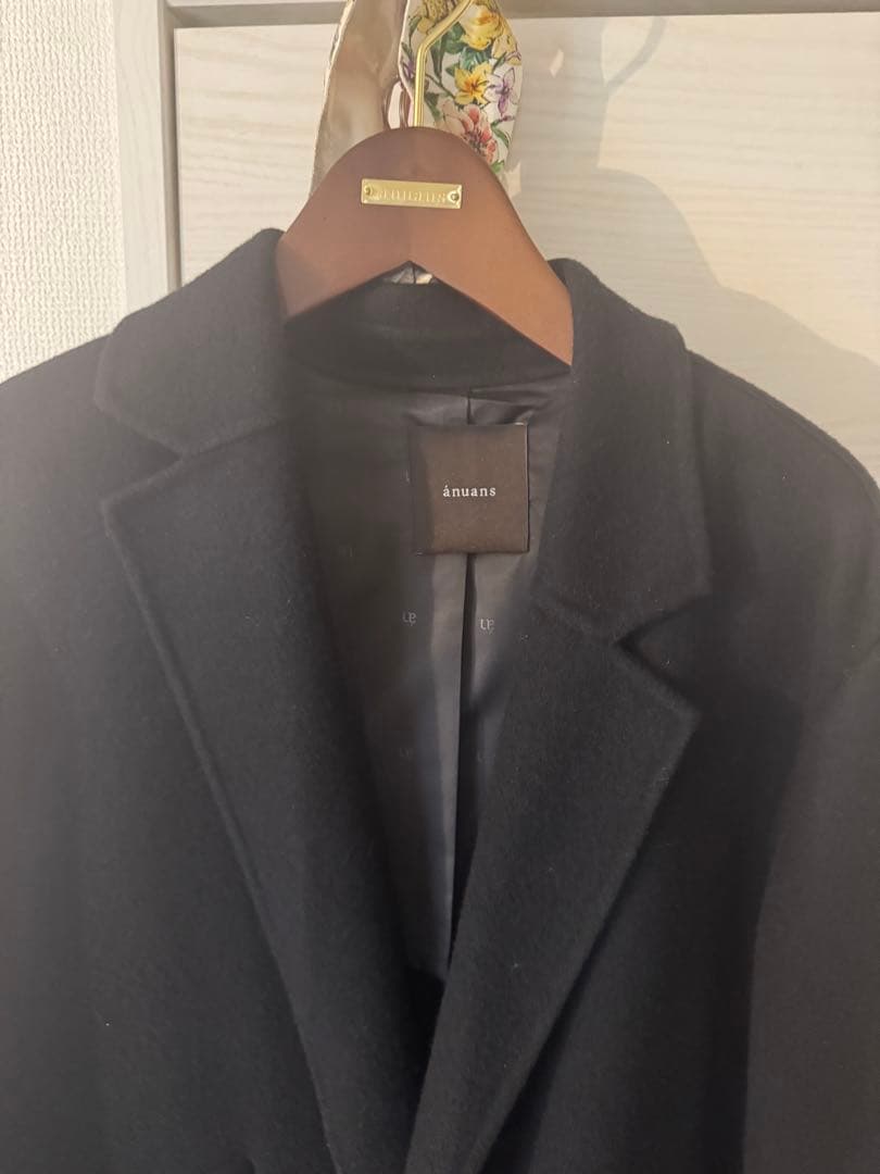 【美品】anuans リバーロングチェスターコート　S