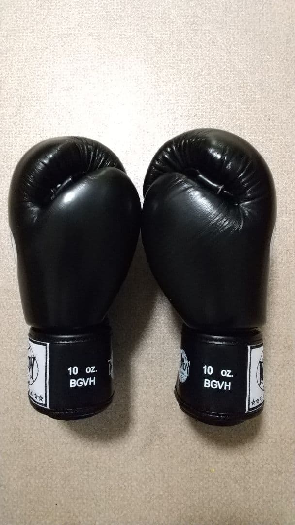 本革製WINDYボクシンググローブ 10oz 黒キックボクシング NP