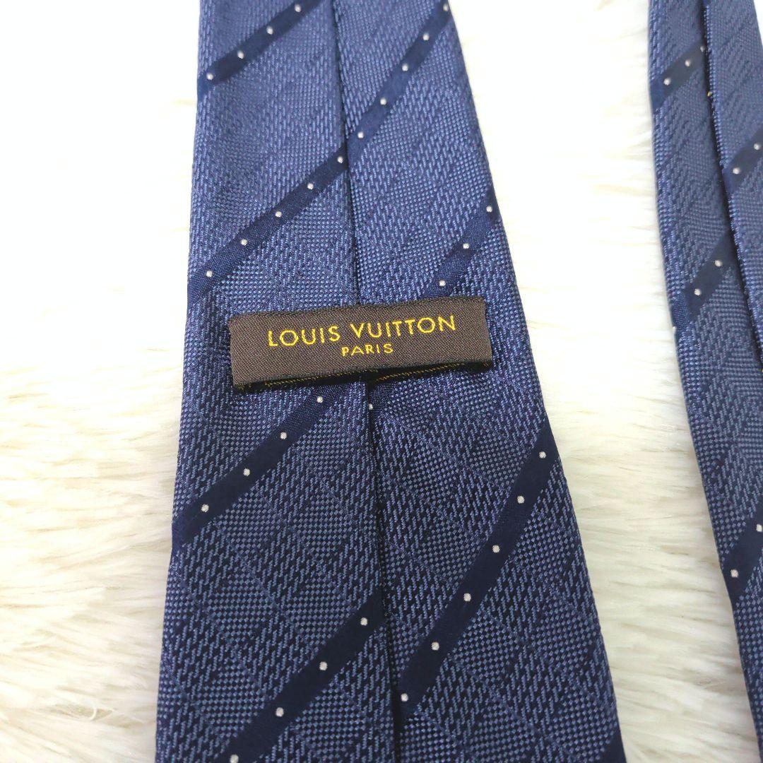 箱付き極美品✨️　VUITTON　ヴィトン　ネクタイ　ダミエ　ネイビー
