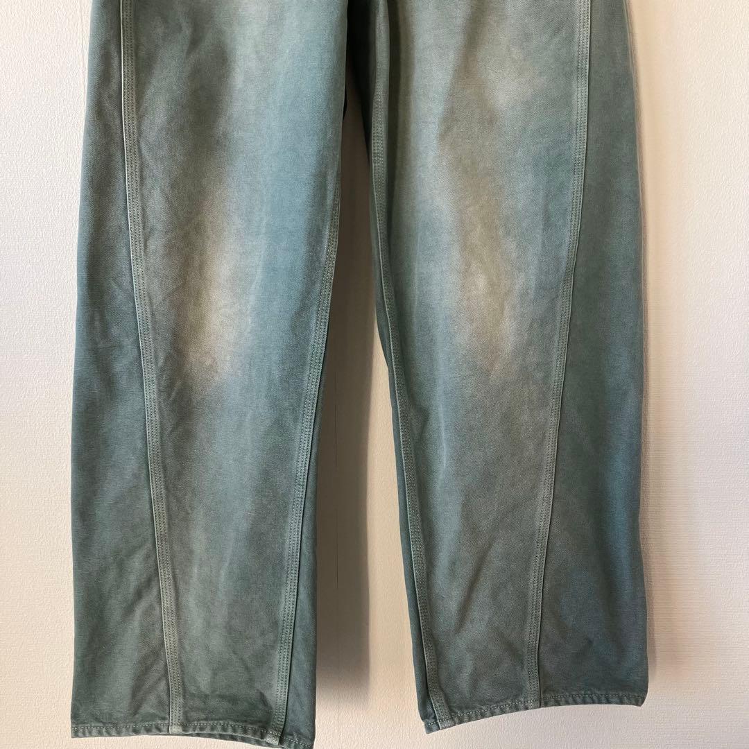 25SS AURALEE コットンダックパンツ 1 アッシュグリーン