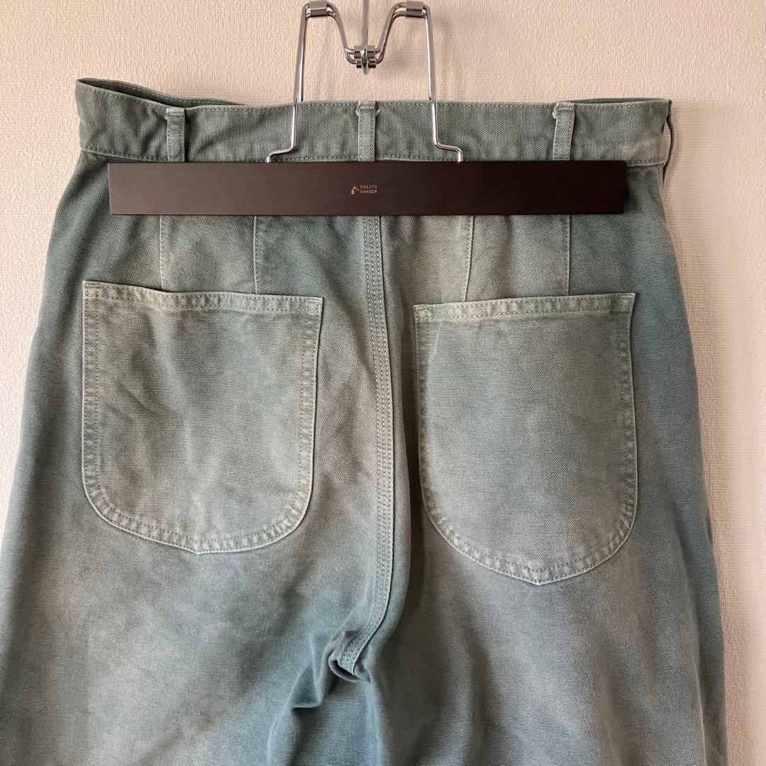 25SS AURALEE コットンダックパンツ 1 アッシュグリーン