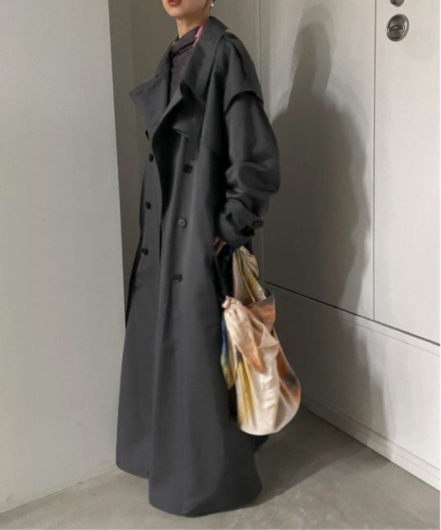 Ameri 3WAY LAYERED TRENCH COAT ブラック Mサイ