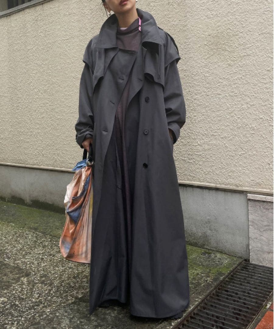 Ameri 3WAY LAYERED TRENCH COAT ブラック Mサイ