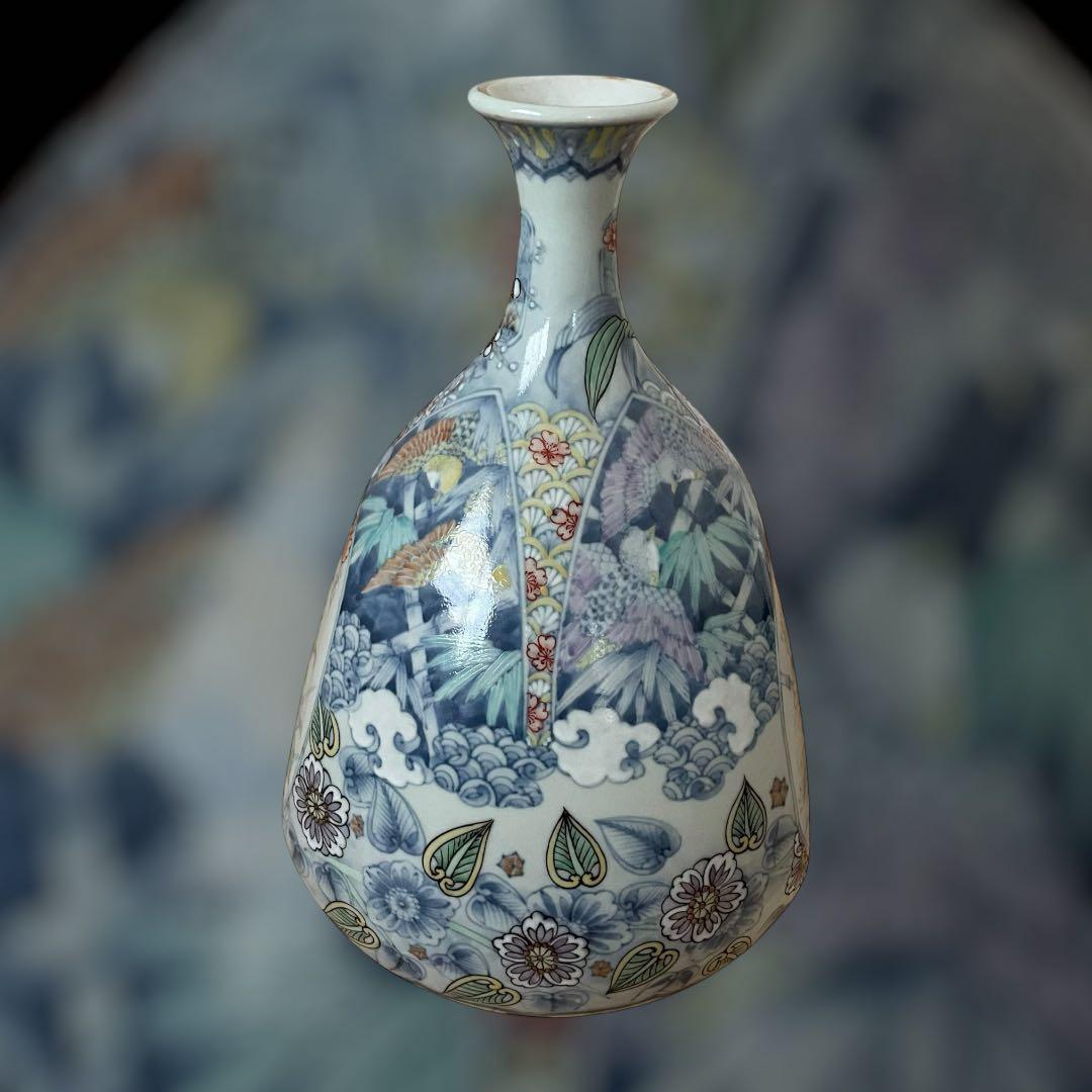 【激レア】六代　走波　壺　花瓶　レトロ　33cm