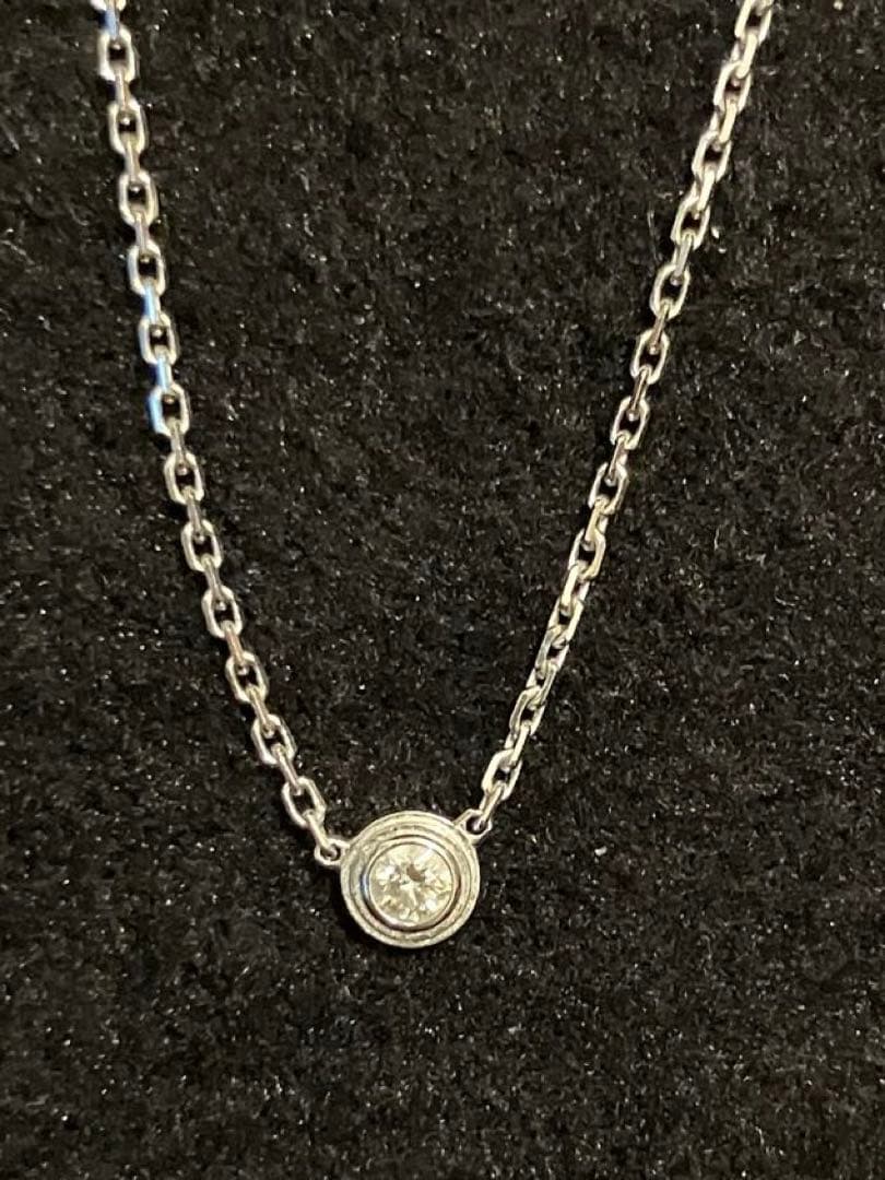 【美品】Cartier ダムールネックレス　ホワイトゴールドXS