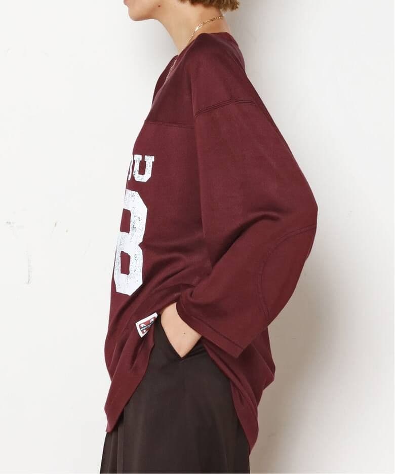 【athletic wear MASON】別注レーヨンフットボールTシャツ