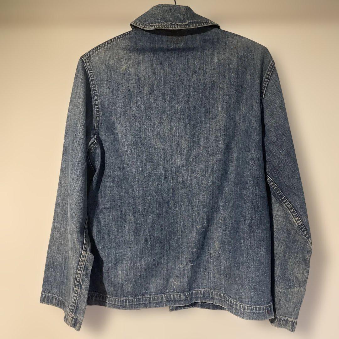 40s us navy ショールカラー ヘチマ襟カバーオール ステンシル　usn