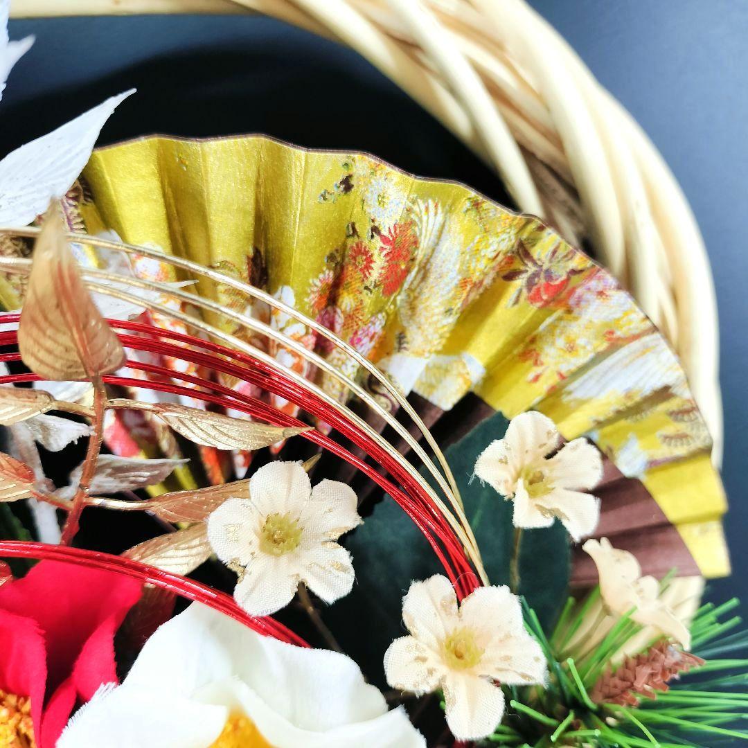 商品名【慶香】ゆきこ❤紅白椿のお正月リース ＊フラワーリース