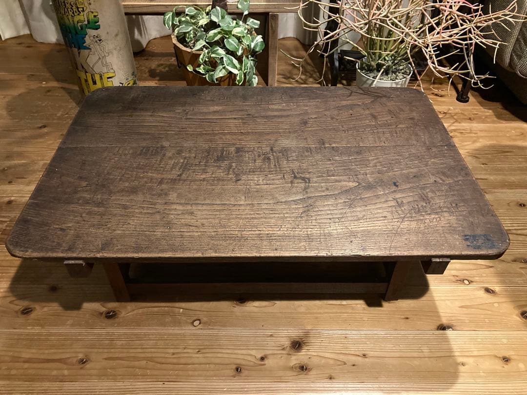 昭和レトロ　木製文机　ローテーブル　⑥