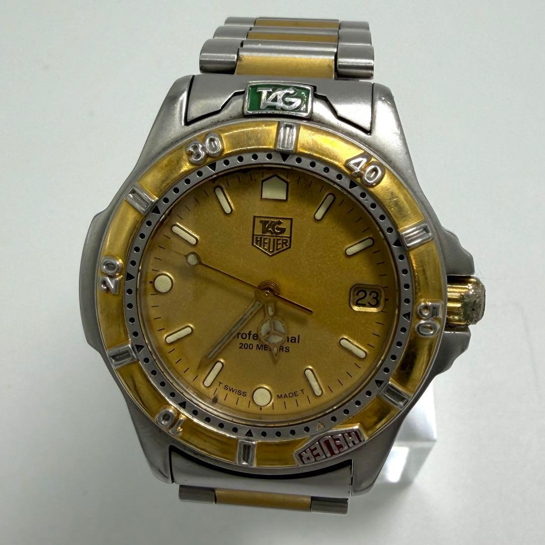 【稼動】 タグホイヤー 腕時計 プロフェッショナル 200m ゴールド メンズ