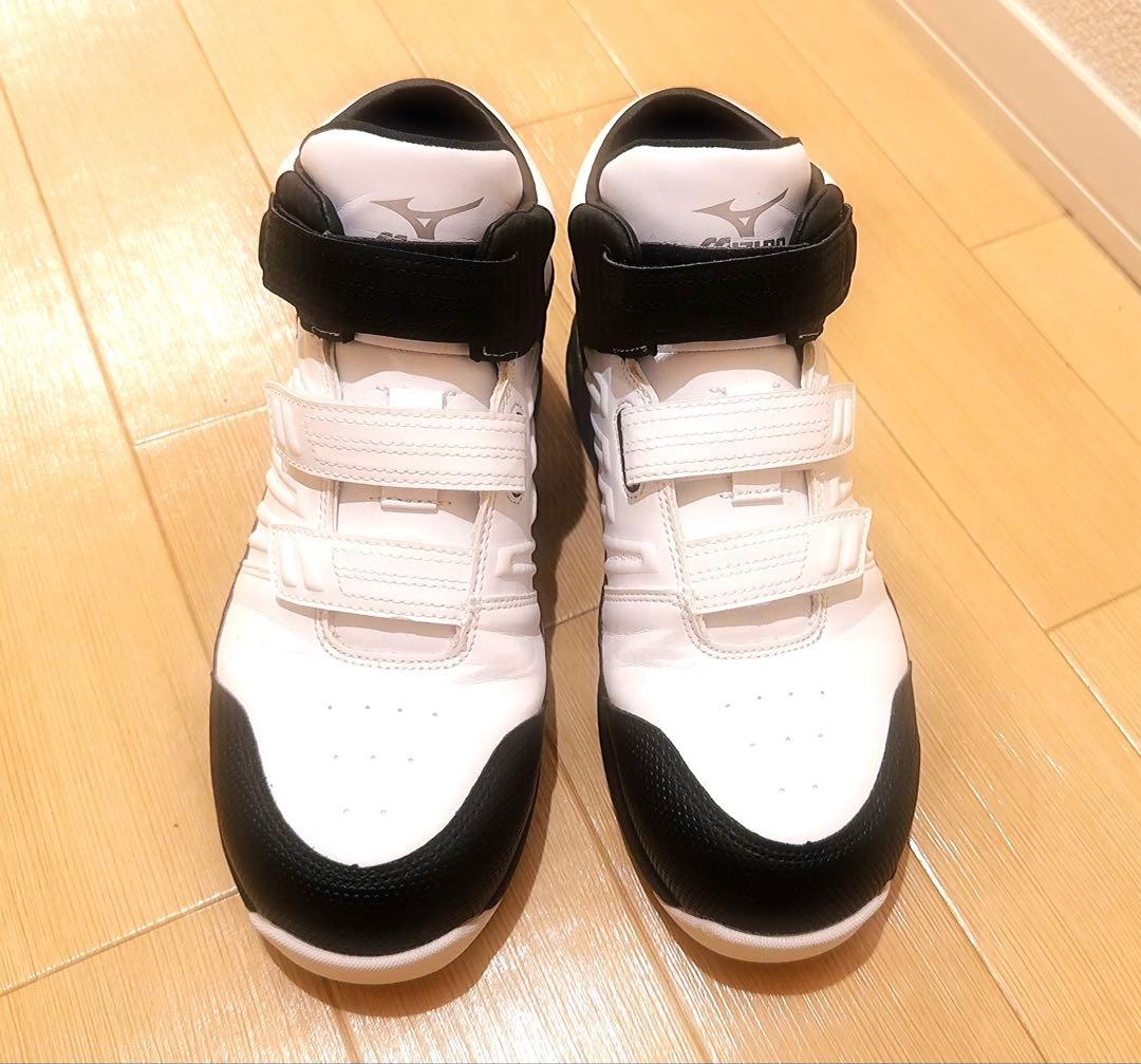 mizuno ハイカット安全靴 25cm ホワイト/ブラック