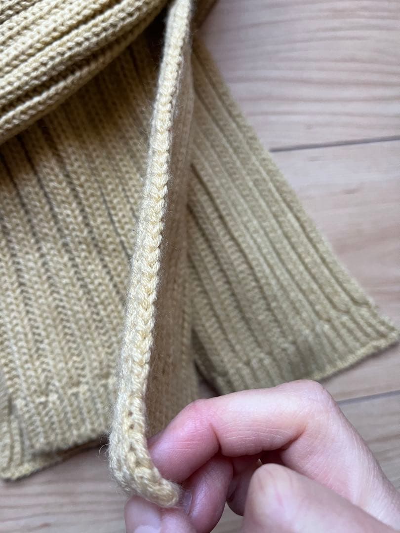 オススメ　試着のみ　ロトト　ROTOTO リブマフラー　イエロー　ボリューム