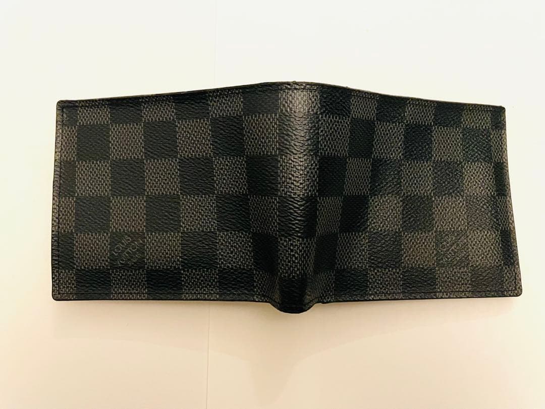 LOUIS VUITTON ダミエ ブラック 二つ折り財布 小銭入れ付き
