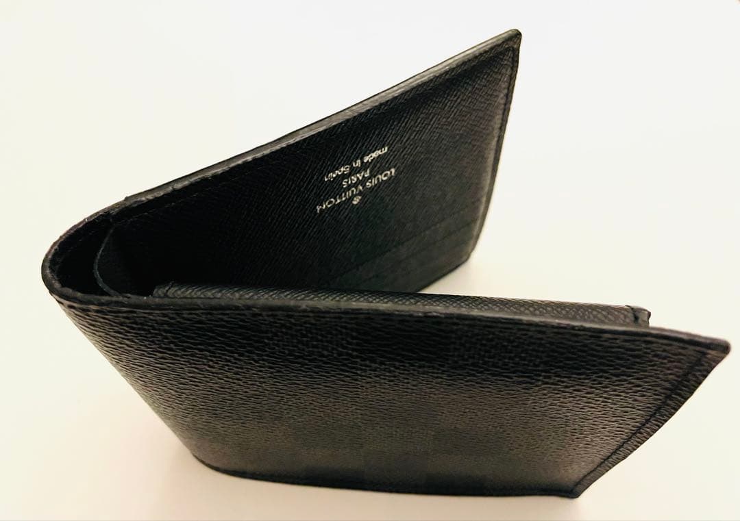 LOUIS VUITTON ダミエ ブラック 二つ折り財布 小銭入れ付き
