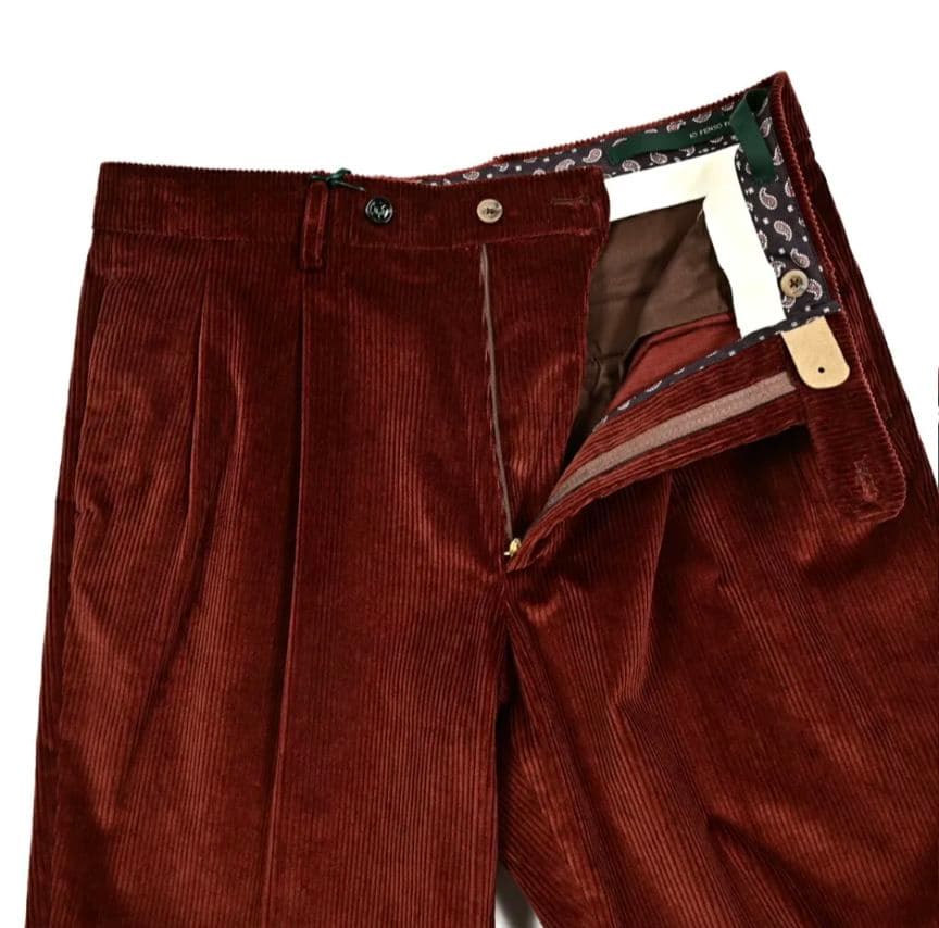 BERWICH ベルウィッチ コーデュロイ ツータックスラックス ストレッチ