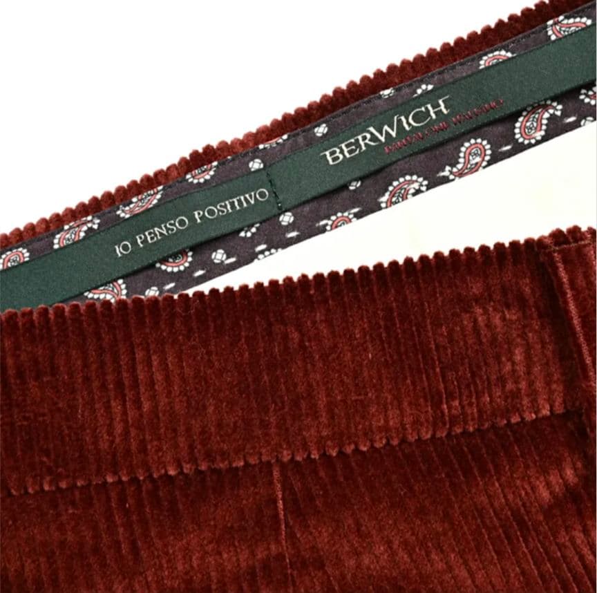 BERWICH ベルウィッチ コーデュロイ ツータックスラックス ストレッチ