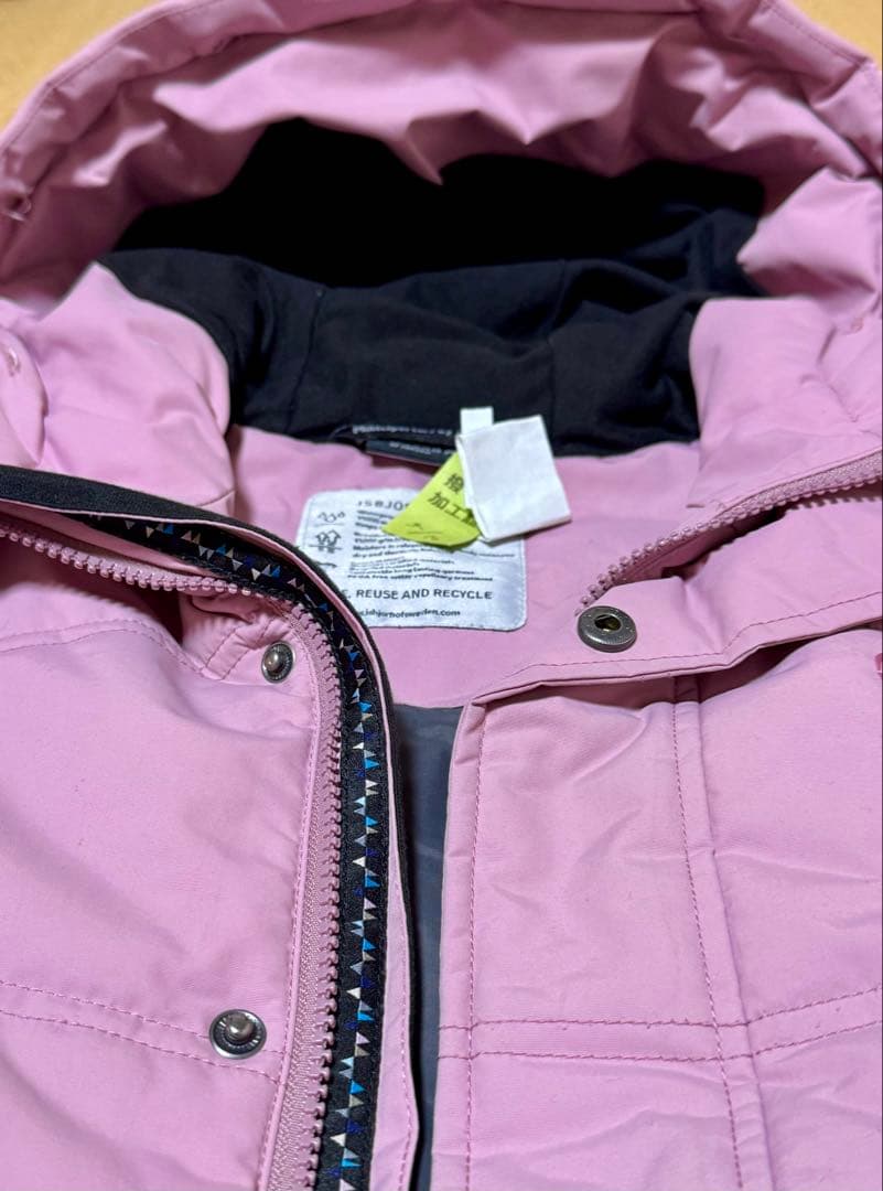 【美品】イスビョン ISBJORN SWEDEN ファー付 スキーウェア 上下