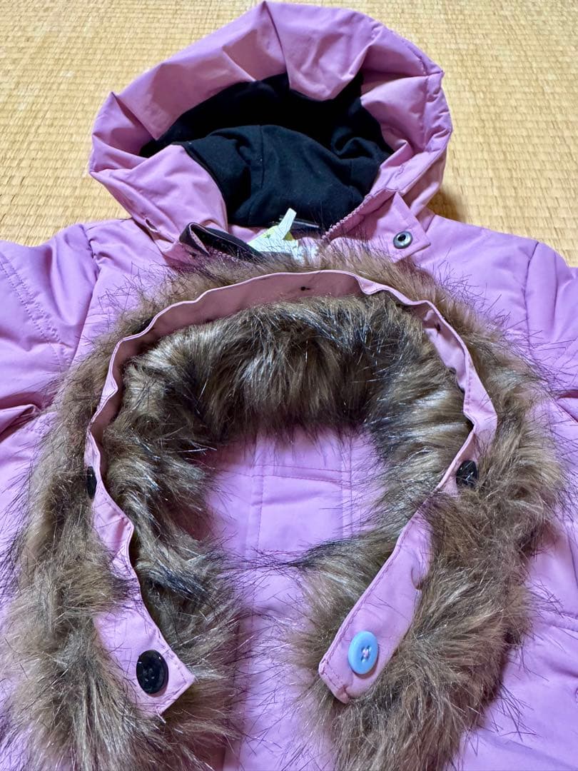 【美品】イスビョン ISBJORN SWEDEN ファー付 スキーウェア 上下