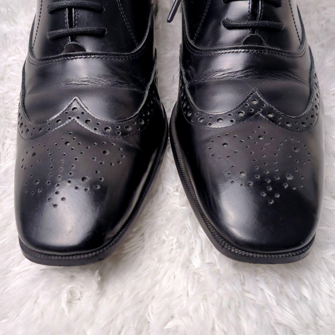 良品 ADELOアデロ 6cmUP シークレットシューズ 24.5㎝ 黒