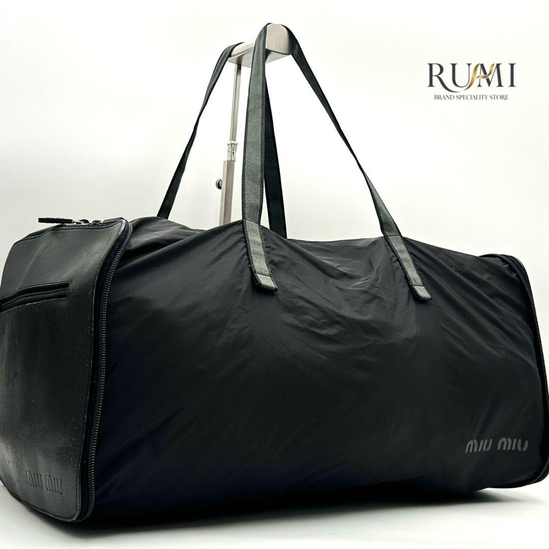 バッグ 00s Miu Miu Archive Leather Boston Bag