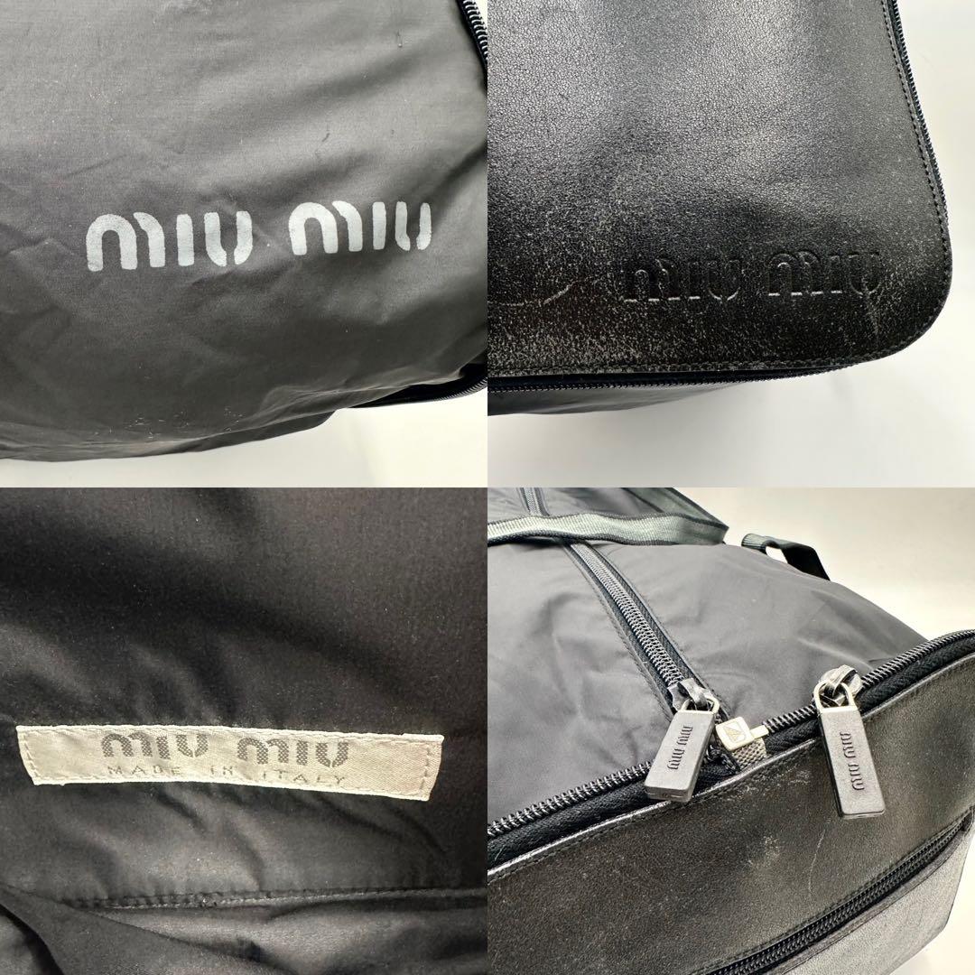 バッグ 00s Miu Miu Archive Leather Boston Bag