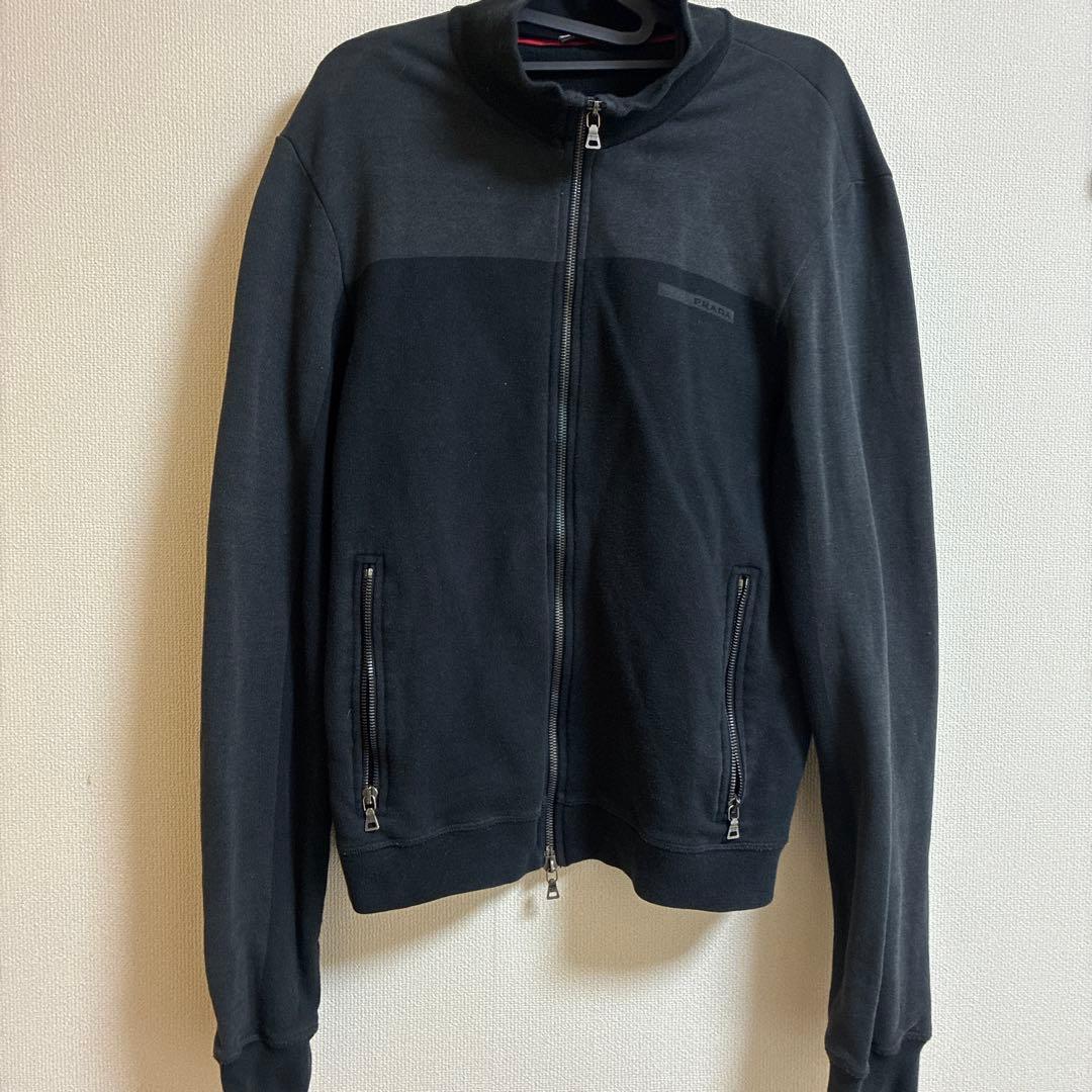 PRADA SPORT プラダスポーツ トラックジャケット フリース M 黒