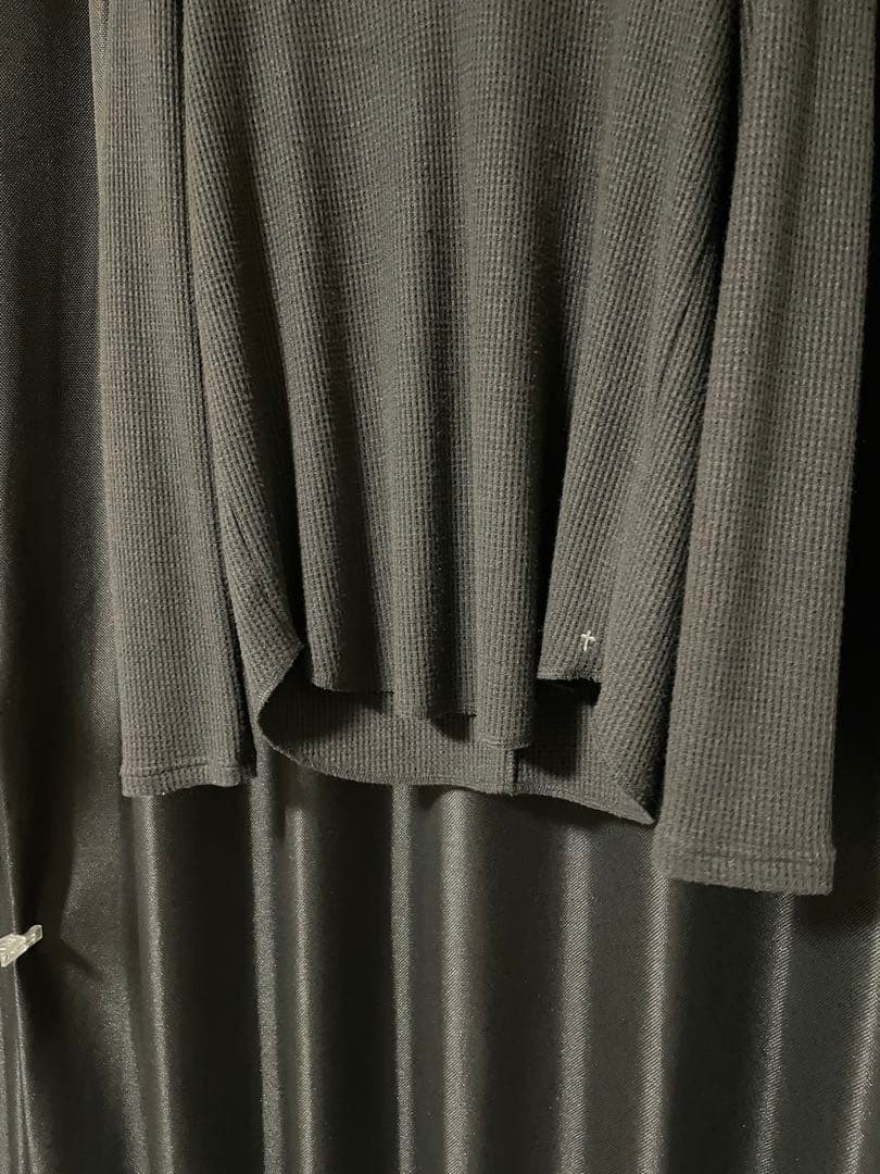 LAST NEST ブラックニット ヘンリーネック