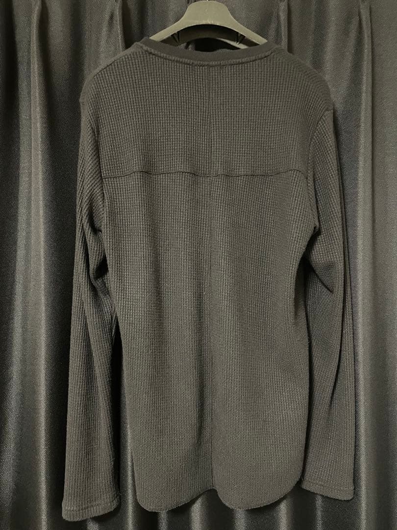 LAST NEST ブラックニット ヘンリーネック