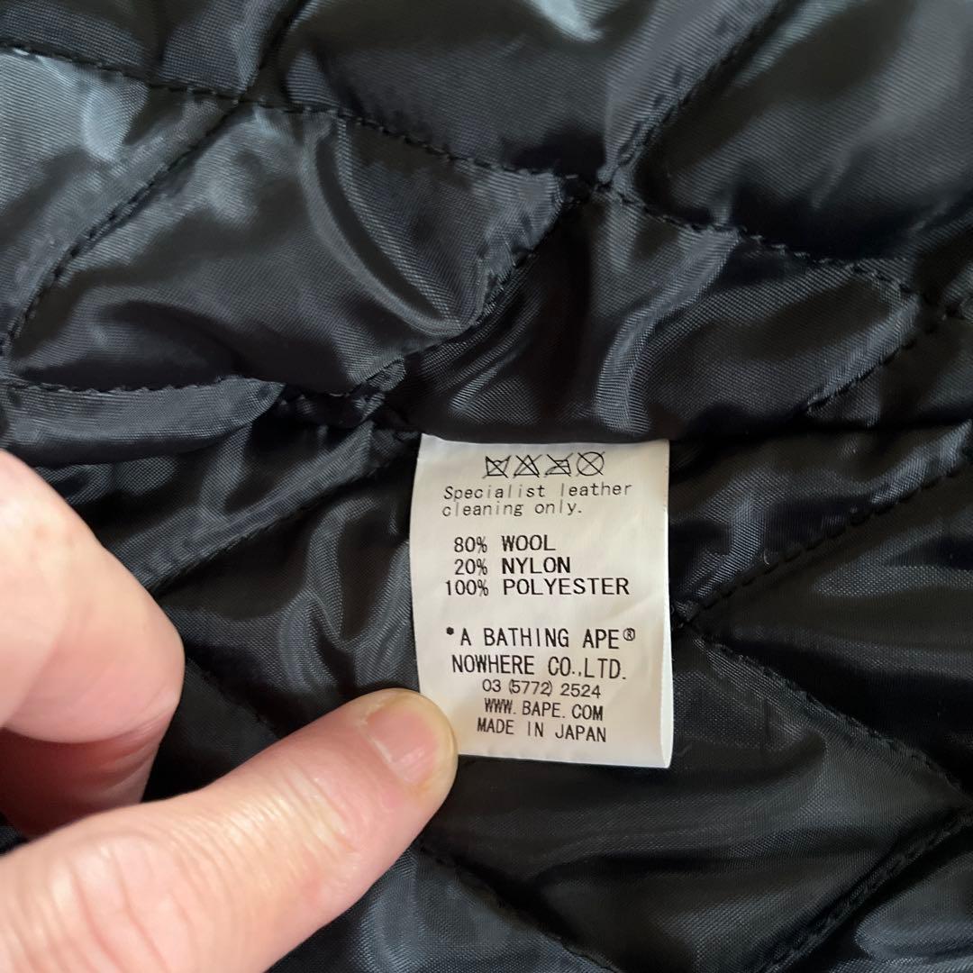 【希少限定コラボ】APE×STUSSY 2011SSコラボスタジャン M