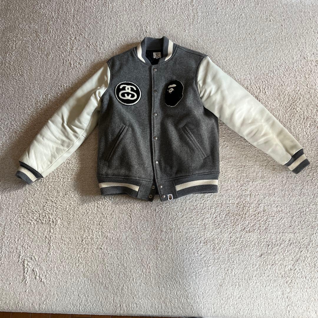 【希少限定コラボ】APE×STUSSY 2011SSコラボスタジャン M