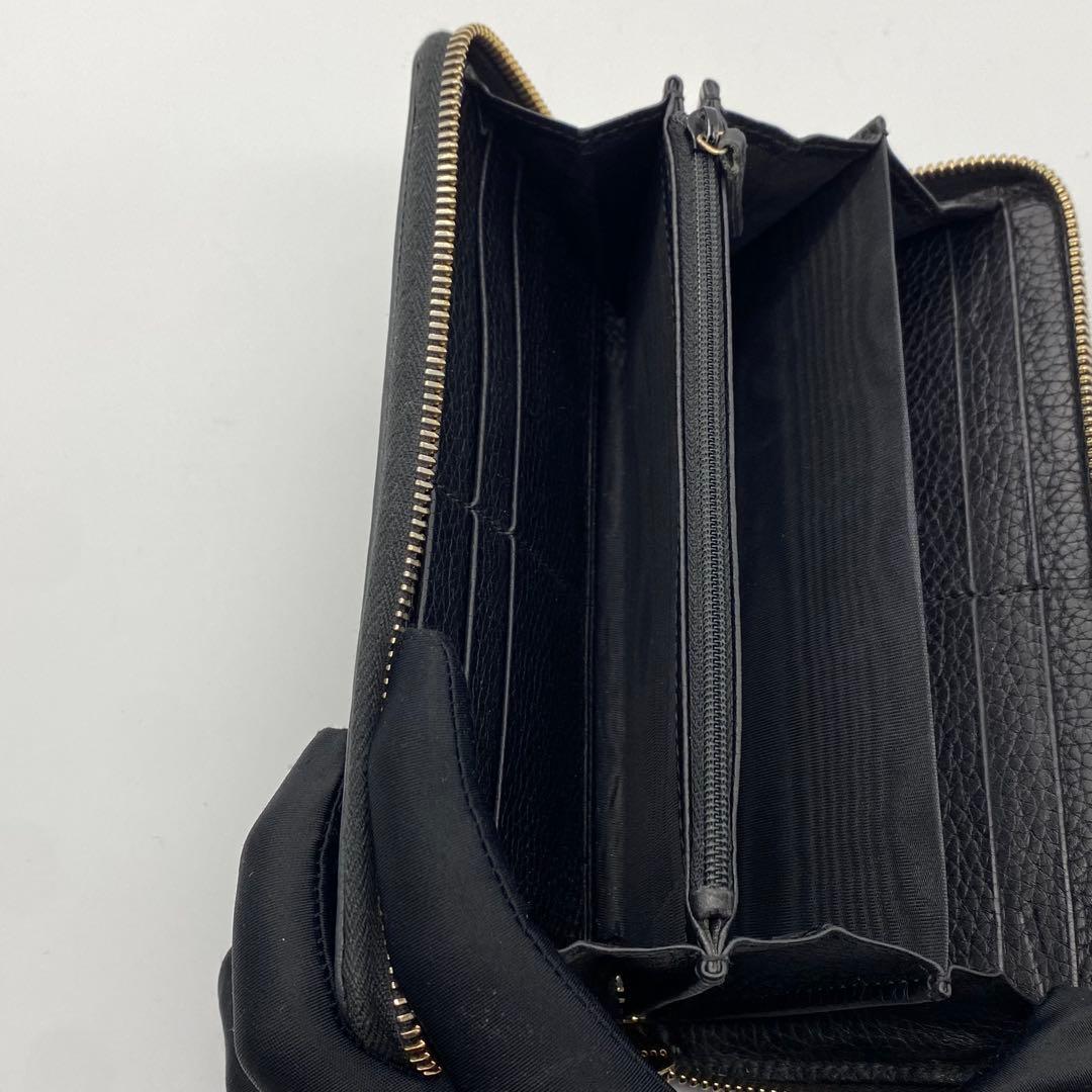 GUCCI・グッチ・長財布・ソーホー・タッセルチャーム・ラウンドファスナー・黒