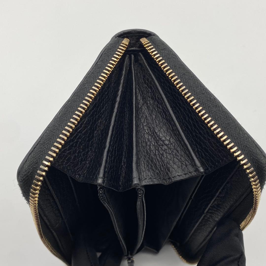 GUCCI・グッチ・長財布・ソーホー・タッセルチャーム・ラウンドファスナー・黒