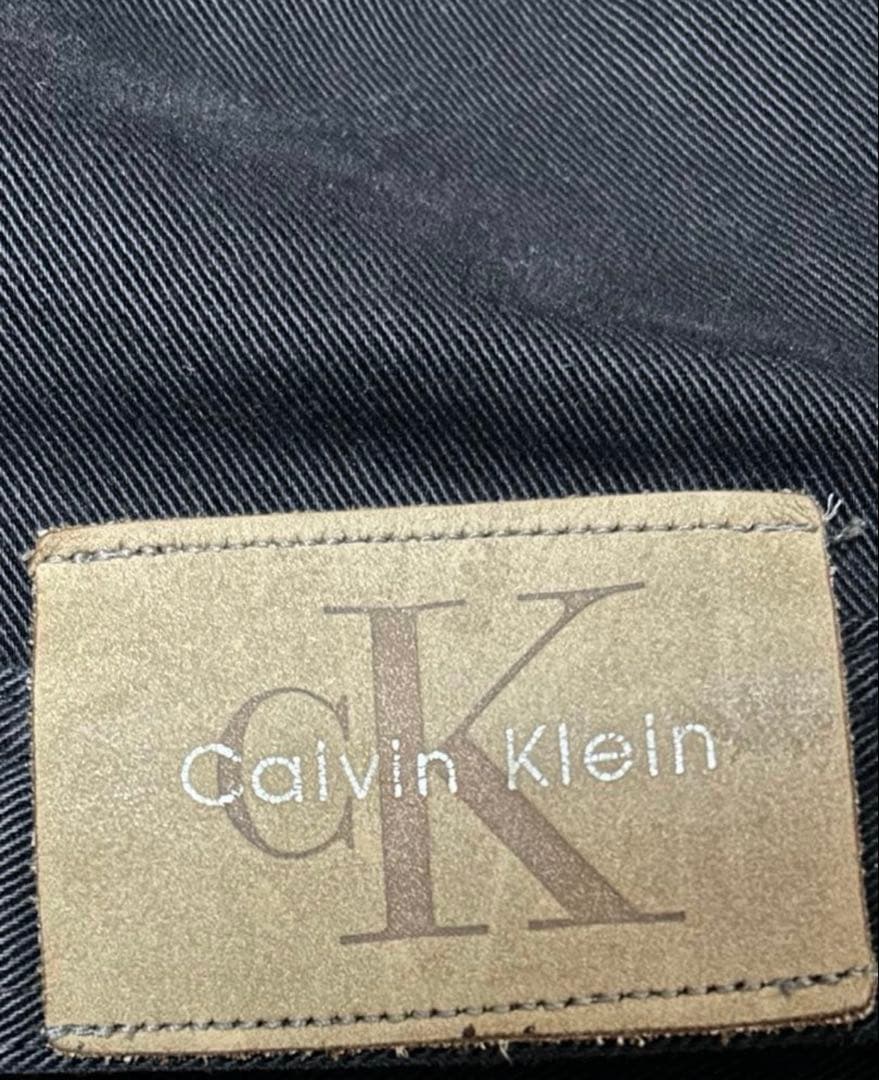 古着CKカルバンクライン オーバーサイズ ブラック デニムジャケットL