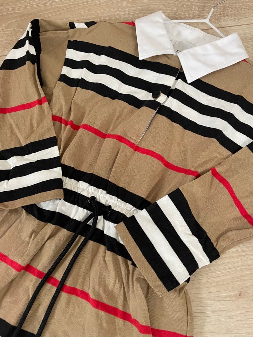 Burberry アイコンストライプ　コットンワンピース6y=116㎝