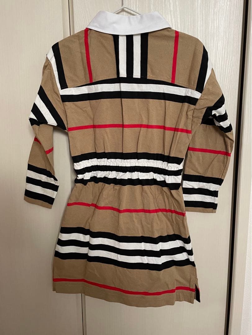 Burberry アイコンストライプ　コットンワンピース6y=116㎝
