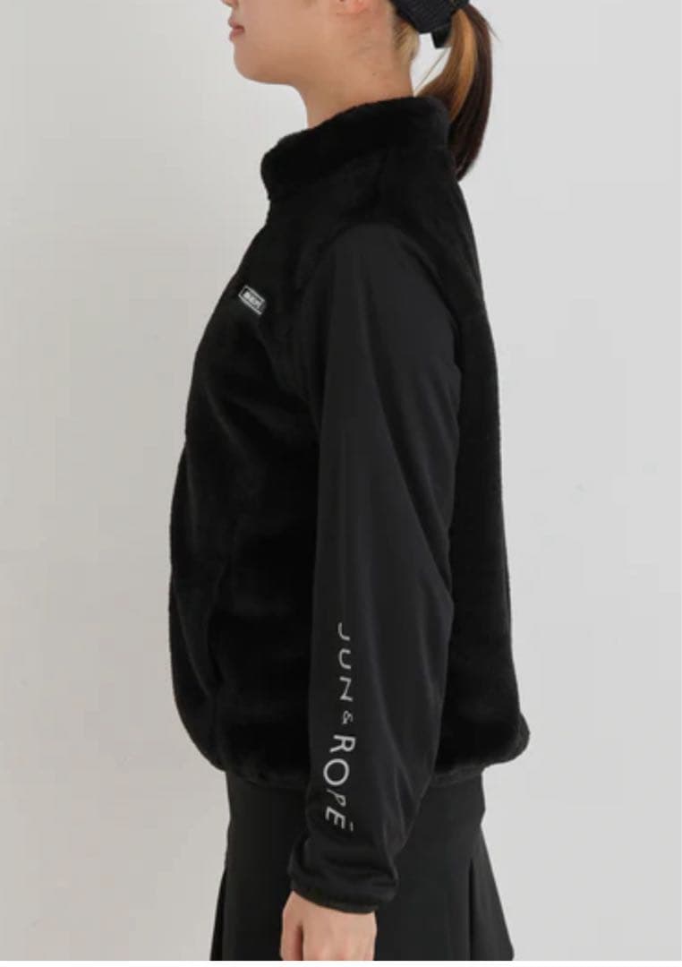 JUN&ROPE フェイクファーブルゾン 黒