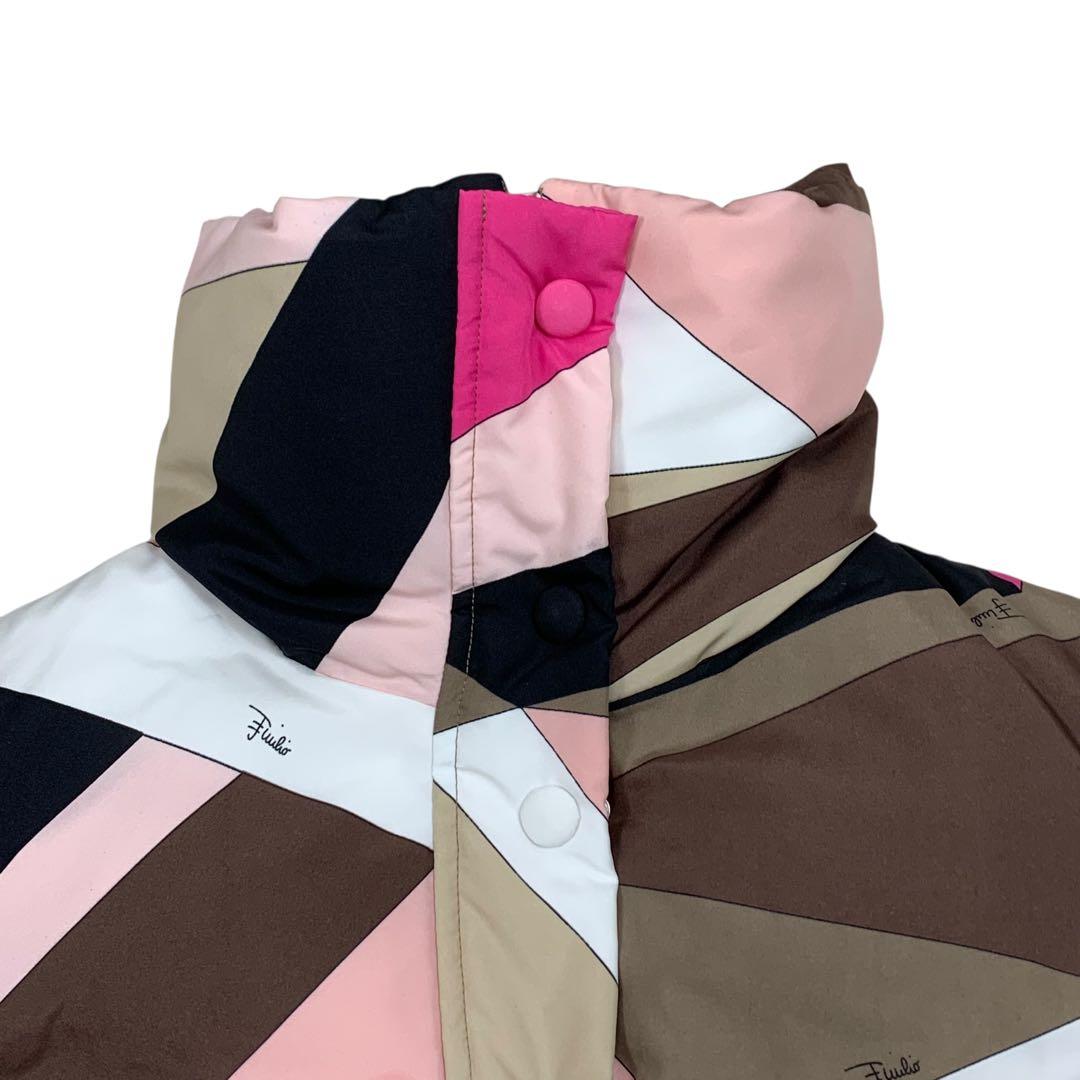 極美品EMILIO PUCCI エミリオプッチ ダウンベスト 36 ピンク系