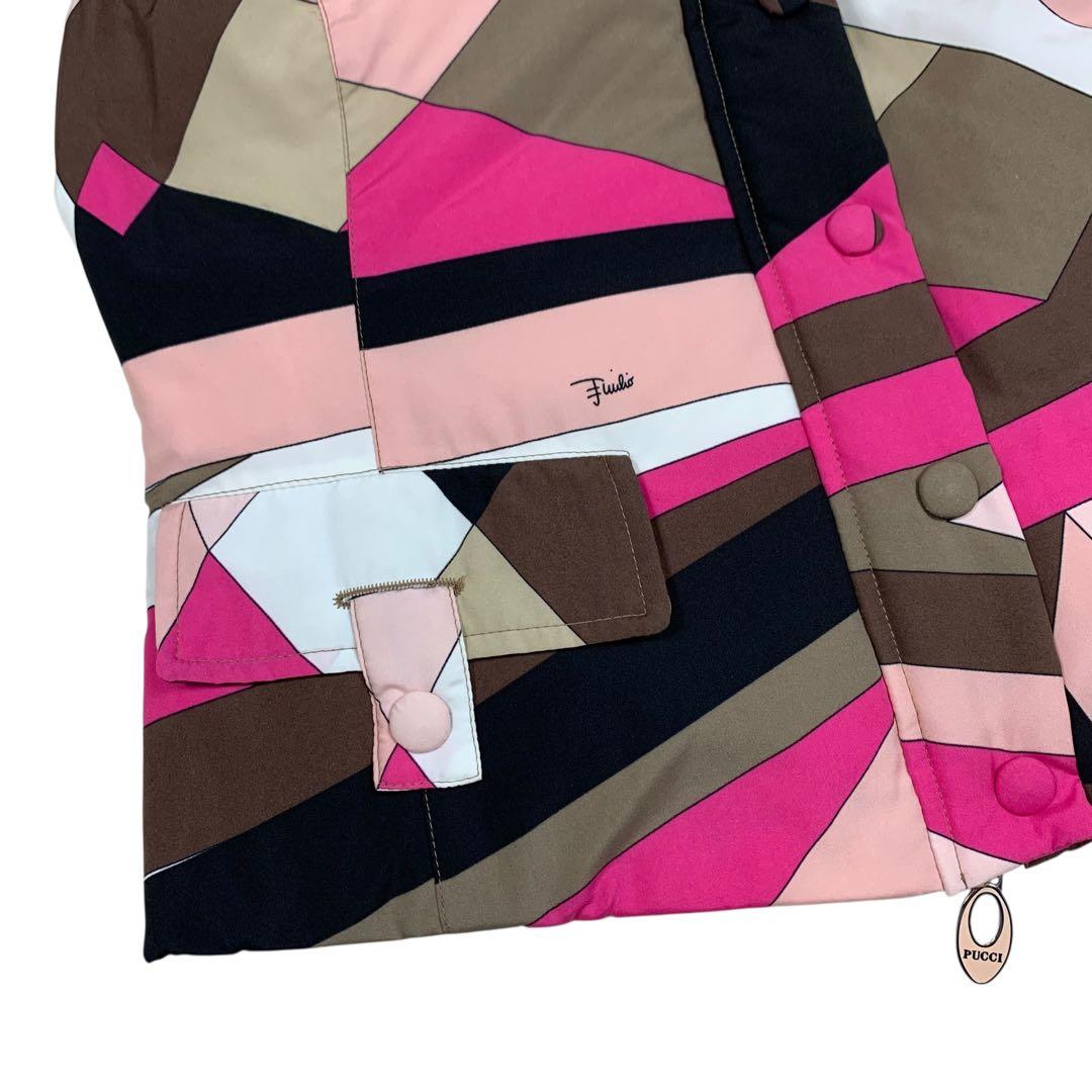 極美品EMILIO PUCCI エミリオプッチ ダウンベスト 36 ピンク系