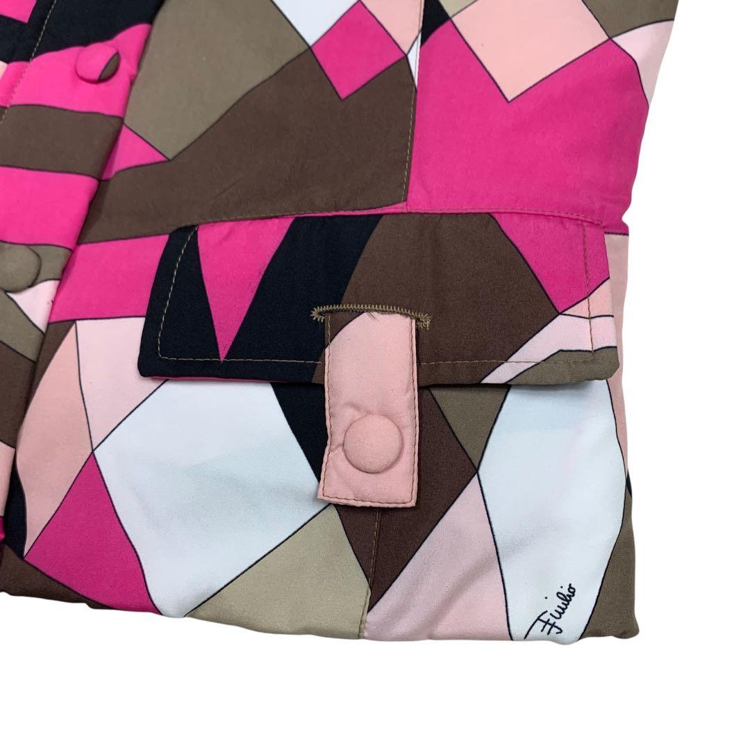 極美品EMILIO PUCCI エミリオプッチ ダウンベスト 36 ピンク系