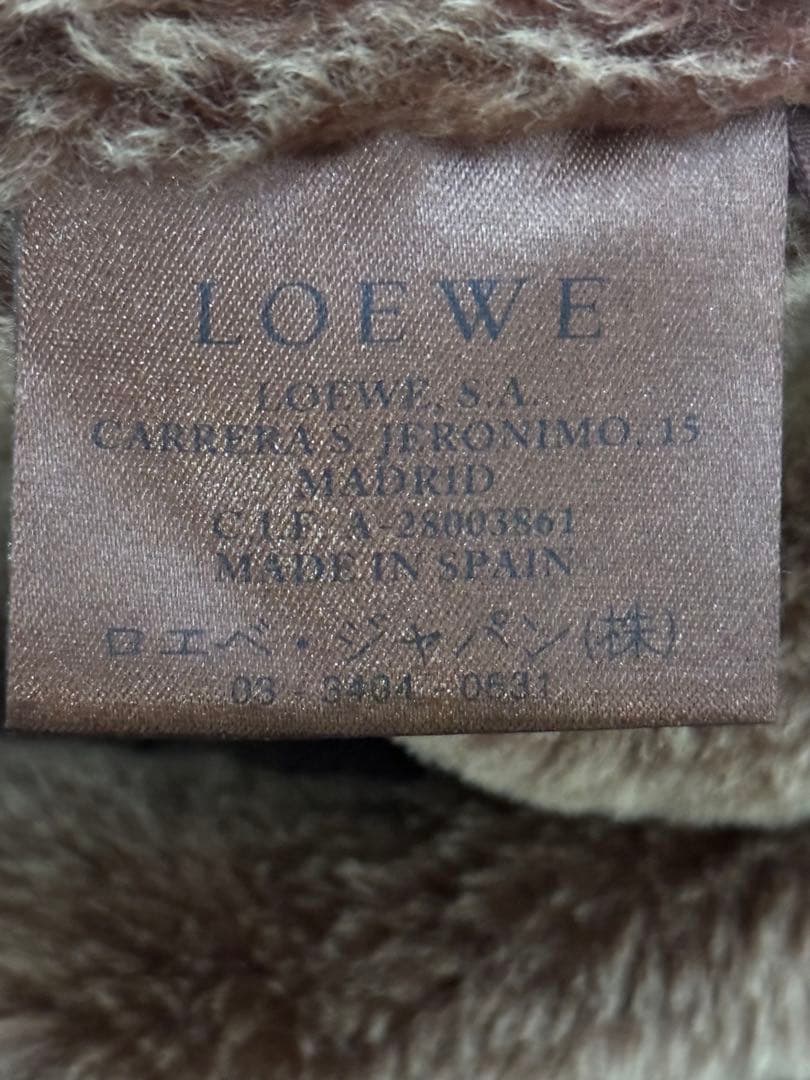 【condo】LOEWEロエベ フード付き ムートンスエード コートL