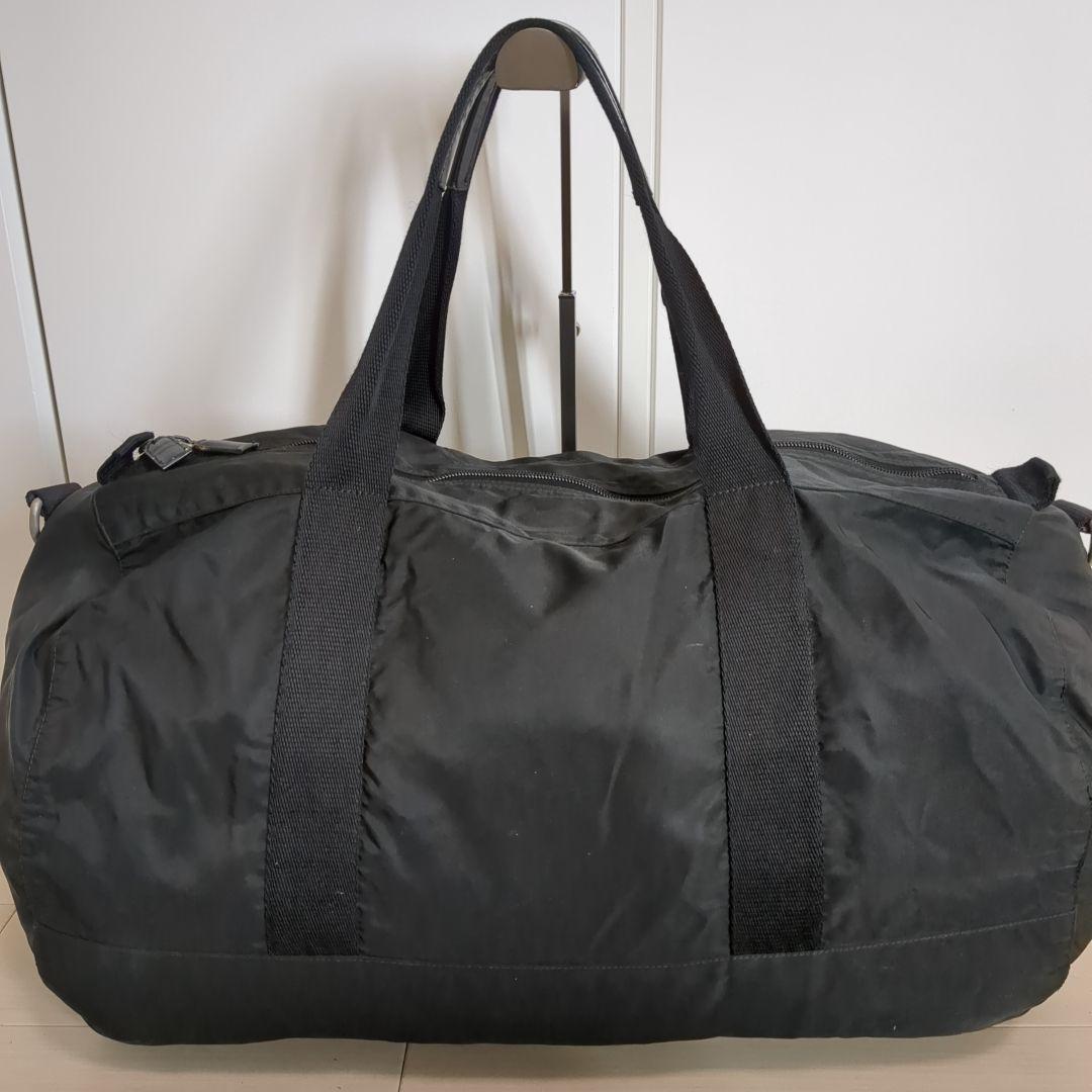 PRADA ボストンバッグ ブラック 三角ロゴ テスートナイロン 大容量