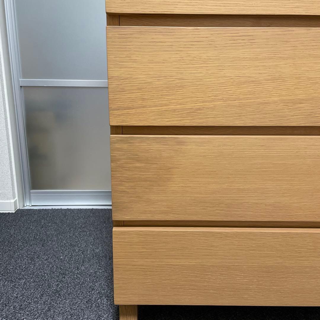 無印良品　オーク材チェスト6段ワイド　廃盤　幅800 mm ② ※商品の説明必読