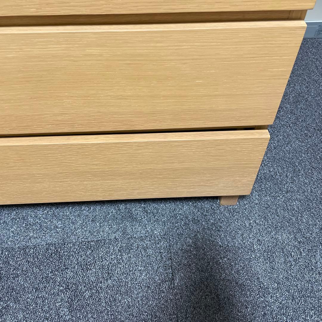 無印良品　オーク材チェスト6段ワイド　廃盤　幅800 mm ② ※商品の説明必読