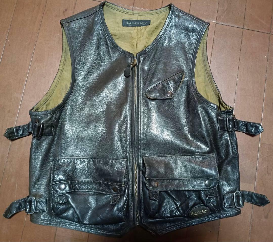 HAROLD'S GEAR レザー バイカー ベスト
