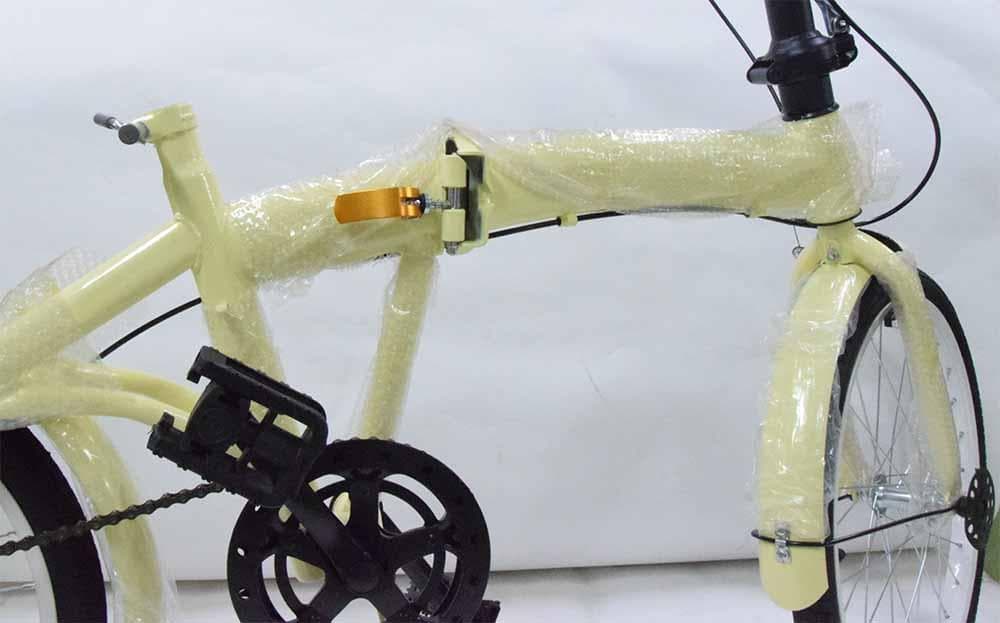 折りたたみ自転車 ２０インチ ミニベロ ママチャリ 折り畳み自転車ブラウン