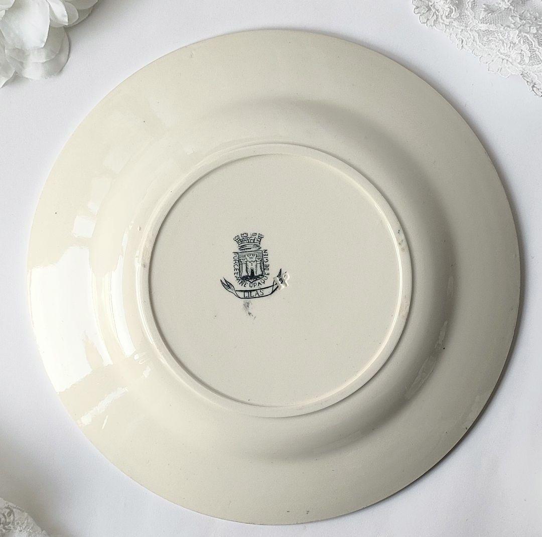 希少　美品　ジアン　LILAS 　平皿C　フランスアンティーク