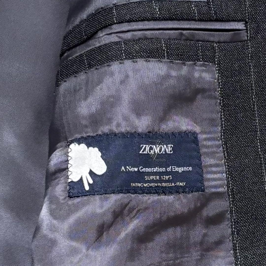 タグ付きARTISAN ストライプ ZIGNONEスーパー120`sスーツ