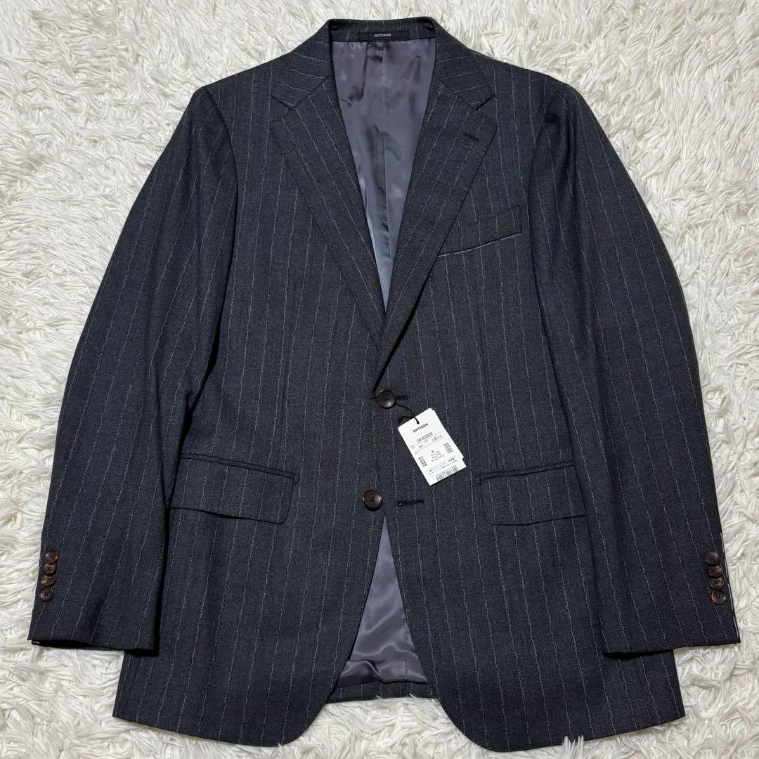 タグ付きARTISAN ストライプ ZIGNONEスーパー120`sスーツ