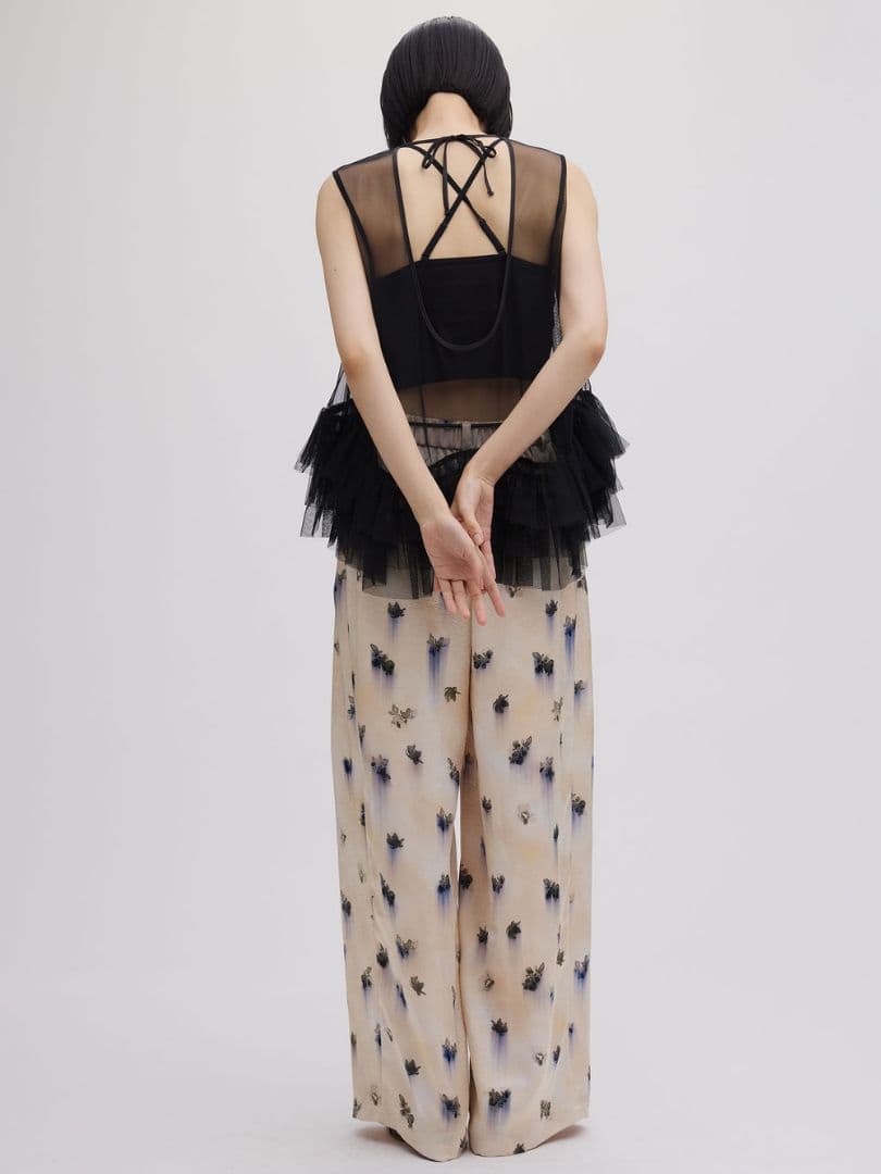 パンツ AmeriVINTAGE CLARA SATIN TUCK PANTS